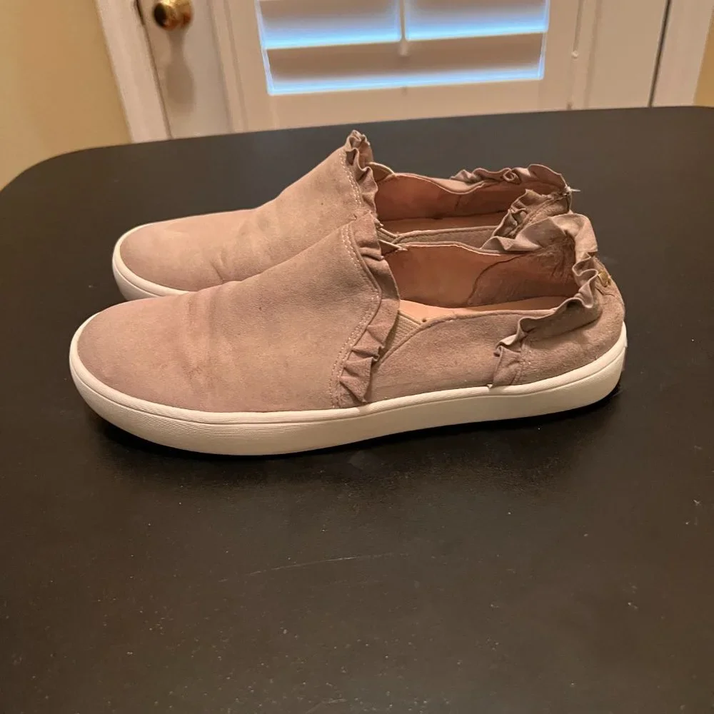 Kate Spade 6.5 cream leather lillie slip on sneakers